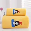 Conjunto de Toalha de Rosto e Banho Bordada com Desenho Animado, Presente Estilo Casal, Toalha de Banho Doméstica Absorvente de Secagem Rápida, Toalha Doméstica 100% Algodão