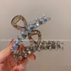 Horquilla de Cristal Exquisita y de Lujo Ligero para la Parte Trasera de la Cabeza de Mujer, Pinza de Tiburón de Tocados de Gama Alta, Nueva Horquilla de Moda