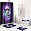 Estilo Thriller con estampado de calaveras, alfombra antideslizante para baño transfronteriza, alfombra de combinación para cortina de ducha, estilo europeo y americano, una generación de pelo