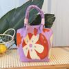 Bolso Premium, Bolso Tote Portátil para el Trabajo y Salidas, Bolso Tejido de Gran Capacidad, Bolso Cuadrado Pequeño para Viajes Diarios, Bolsa de Almacenamiento