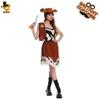 Falda de Mezclilla para Mujer Adulta Fiesta de Carnaval de Halloween Disfraz de Vaquero Occidental Disfraz de Actuación Disfraz de Fiesta Distribución de Disfraces