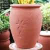 Vaso de Flores de Argila Vermelha Bougainvillea Respirável Não Esmaltado Vaso Grande de Cerâmica Não Queimada Vaso Alto de Cerâmica Suculenta Antigo