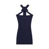 Verano Estilo Puro Lujuria Falda Halter Cruzada para Mujer Vestido Ajustado de Color Sólido Múltiples Formas de Usar Top Tubo Falda de Cadera con Cordones