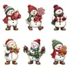 ZKB113-121 Cartel decorativo de muñeco de nieve para árbol de Navidad transfronterizo tablero hueco decoración de ambiente navideño adorno colgante