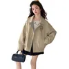 Ropa para Niñas 2026 Otoño Nuevo Estilo Infantil Casual Versátil Elegante Chaqueta Reversible Bordada de Gato para Niña Pequeña