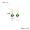 Brincos de aço de titânio de amor novo estilo INS europeu e americano moda feminina luz de luxo embutido diamante colorido ouro 18K brincos de aço inoxidável