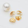 Tampão de Orelha Borboleta de Quatro Folhas Cor Cobre 18K Representa Ouro Acessórios para Brincos DIY Feitos à Mão Tampão de Orelha Plug de Orelha