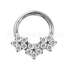 Anillo para tabique nasal Jiangtai F136 de titanio con forma de corazón incrustado de diamantes, Marquise, G23, aleación de titanio, joyería para piercing corporal, pendiente para la oreja