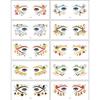 Amazon Pegatina de Esquina de Ojo Navideña de Dibujos Animados Maquillaje de Ojos Fiesta Escenario Dibujos Animados Cautable Maquillaje de Santo Pegatina de Tatuaje Navideño