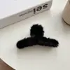 Grampo de Cabelo de Tubarão de Pelúcia Estilo Francês 202512cm para Mulheres, Presilha Versátil e Elegante para Penteados, Grampo de Cabelo Cor de Gengibre para a Parte de Trás da Cabeça