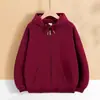 Jaqueta Camisa Cardigan Pérola Transfronteiriça Ombro a Ombro Zíper Suéter com Capuz Personalização Logotipo Grupo Corporativo Uniforme