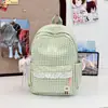 Mochila de Encaje a Cuadros de Estilo Nuevo, Fresca y Elegante, Personalizada y Moderna, Mochila de Gran Capacidad para Viajes Diarios y Uso Estudiantil