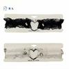 Anillo para Pierna en Forma de Corazón Collar Ajustable Accesorio Correa para Muslo Tachonada Gargantilla Collar Hebilla de Corazón con Candado Erótico
