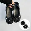 Accesorios para zapatos Croc, piezas para armar tú mismo, flores metálicas tridimensionales de lujo ligero con diamantes y perlas, hebillas de zapato desmontables, decoración de superficie de zapato