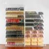 Acrílico Cosméticos Sombra de Ojos Polvera Compacta Lápiz Labial Perfume Base Cushion Esmalte de Uñas Gran Capacidad Exhibición Caja de Almacenamiento Estante