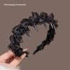 Diadema de malla con ondas de perlas y viento de ballet para mujer, nueva diadema de alta calidad con parte superior craneal, horquilla que combina con todo (2025)