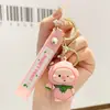 Direto da Fábrica Fofo Fruta Porco Boneca Chaveiro Pequeno Pingente Mochila Pendurado Boneca Máquina de Brinquedo Pequeno Presente