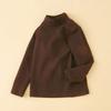 Playera de Terciopelo de Manga Larga para Niños Camiseta Básica de Cuello Medio para Bebé Otoño e Invierno Cuello Medio Alto Top Cálido para Niños y Niñas Invierno
