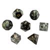 Dados Poliedros Pedra de Olho Verde Natural Jogo de Mesa Dnd Dungeons and Dragons Jogo de Lazer Dados Conjunto Z02