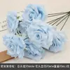 Casamento Azul Flor Artificial Hotel Casamento Flor Janela Estrada Flor Guia t Palco Arranjo de Flores Salão de Casamento Arranjo Flor