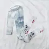 Faixa de cabelo Hanfu estilo chinês antigo faixa de cabelo estilo tinta lenço de seda estilo chinês tinta bambu fita amarrar bolsa cinto acessórios de vestuário