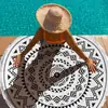 Toalla de Playa de Microfibra Grande Transfronteriza, Esterilla de Playa Redonda Estampada con Borlas, Toalla de Baño de Secado Rápido, Toalla Personalizada