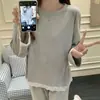 Novo pijama feminino, plus size, modelagem solta, com estampas em relevo, manga longa quentinho, design de desenho animado doce e fofo, conjunto de loungewear