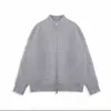 Cárdigan de punto con cremallera, cuello alto, estilo simple, color liso, suéter chaqueta elegante para otoño e invierno 2025, para hombres y mujeres