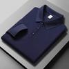 Camisa Polo Casual Tendência Jovem 2025 Cor Sólida Gola Lapela Simples Manga Curta Camiseta Casual Respirável Slim Fit Top para Homem
