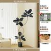 Planta Verde Artificial en Maceta de Lujo de Alta Gama Accesible Árbol de Caucho Grande Planta Falsa Biónica Decoración de Interiores para Sala de Estar Adornos de Pie