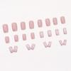 Comércio exterior Europeu e Americano Simples Macaron Rosa Puro Desejo Menina Unhas Peças Suave Oco Glitter Francês Desgaste Armadura