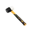 Martillo de goma con mango de plástico blanco y negro para baldosas de suelo, martillo de goma con mango de plástico, venta al por mayor de fábrica