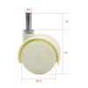 Suministros del Fabricante Ruedas Giratorias Amarillas Claras de 1.4 pulgadas con Frenos, Ruedas de Plástico para Estanterías de Almacenamiento, Ruedas para Muebles