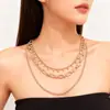 Collar Apilado de Metal Transfronterizo, Cadena Versátil para Clavícula, Cadena Hecha a Mano de Nicho Estilo Ins, Venta al por Mayor de Joyería en Qingdao para Mujeres
