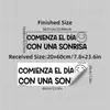 Brup Pegatinas de Pared con Texto en Español Energía Positiva Buenos Días Frases Decoración para Puertas de Vidrio Espejo Pegatinas Br5322D