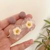 2024 nuevos pendientes pequeños de flor azul transparente estilo fresco para mujer diseño de nicho Mori pendientes de alto sentido al por mayor