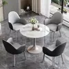 Mesas e Cadeiras Modernas Minimalistas de Luxo Leve para Lazer para Hall de Escritório, Sala de Recepção, Sala de Reunião, Varanda de Casa Mesa de Jantar e Cadeiras