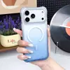 Funda para iPhone 18 Pro con diseño de onda y rizo, tacto de piel, degradado, absorción magnética, a prueba de caídas, airbag, adecuada para funda de teléfono Apple 18pro