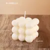 Vela aromática de cera de soja natural con aroma a fruta en forma de cubo naranja feo, pieza de decoración para el hogar, cera aromática para regalo de vacaciones