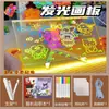 Bloco de Desenho Luminoso DIY Infantil Pintura Escrita Quiosque Exibição Acrílico Transparente Quadro de Escrita Mensagem Bloco de Desenho Luminoso