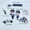 Atacado de fábrica decoração de bolo de aniversário cartão plug-in policial feminina polícia carro de polícia time de futebol baseball menino