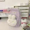 Mochila Pequeña Nueva para Estudiantes Universitarias Color Sólido Mochila de Conejo Estilo Ins Japonés Chica Suave Chica Linda Mochila de Doble Hombro