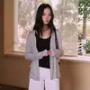 Cárdigan Dai Jia Wen Primavera/Verano de Modal para Mujer, Tejido de Lana y Seda Estilo Coreano Agradable al Tacto, Top Ligero con Botones