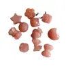 Pedra da lua laranja natural gato sem rosto amor flor de cinco pétalas pedra do sol acessórios de escultura para joias diy produtos semi-acabados atacado