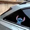 Calcomanía Impermeable para Coche Motocicleta Eléctrica Dibujos Animados Lilo y Stitch Cubre Arañazos Calcomanía Anime para Coche