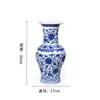 Vaso Cerâmico Azul e Branco de Jingdezhen Grande Suporte de Chão Vaso Cerâmico Pintado à Mão Vaso de Porcelana para Flores Frescas Decoração de Exibição