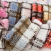 Cuadros Impresos Partículas Pequeñas Primavera de París Lana de Cordero Cuadros Escoceses Abrigo de Lana de Cordero Zapato Completo