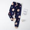 Otoño e Invierno Ropa interior larga gruesa con forro polar para niños, pantalones cálidos, para niños y niñas, lindos pantalones de dibujos animados con tobillo ajustado, pantalones de pijama para bebé para estar en casa