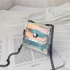 Bolsa infantil estilo coreano 2021 verano nueva bolsa de hombro transparente cadena láser bolsa de mensajero mini para niños y niñas
