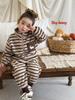 Conjunto de Roupa de Casa Infantil, Nova Coleção Inverno 2025, Pijama Quente de Inverno para Meninos e Meninas, Conjunto de Roupa de Casa em Pelúcia e Chenille